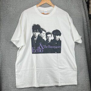 Echo & the Bunnymen White Band Graphic Tee Unisex T-Shirt XL